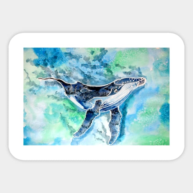 Ghost of Humpback Whale Sticker by ZeichenbloQ